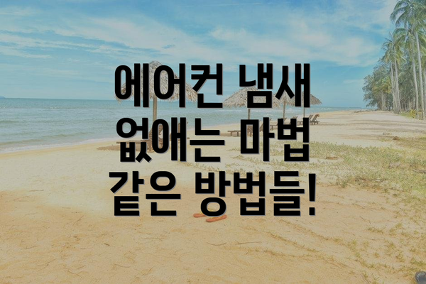 에어컨 냄새 없애는 마법 같은 방법들!