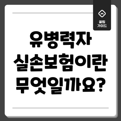 유병력자 실손보험이란 무엇일까요?