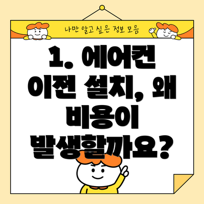 1. 에어컨 이전 설치, 왜 비용이 발생할까요?