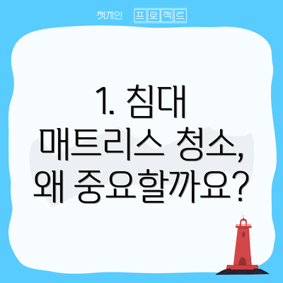 1. 침대 매트리스 청소, 왜 중요할까요?