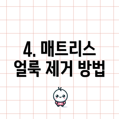 4. 매트리스 얼룩 제거 방법