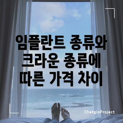 임플란트 종류와 크라운 종류에 따른 가격 차이