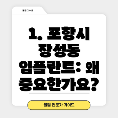 1. 포항시 장성동 임플란트: 왜 중요한가요?