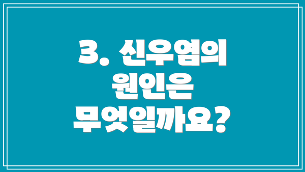 3. 신우염의 원인은 무엇일까요?