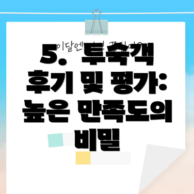 5.  투숙객 후기 및 평가:  높은 만족도의 비밀