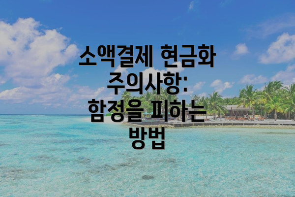 소액결제 현금화 주의사항: 함정을 피하는 방법