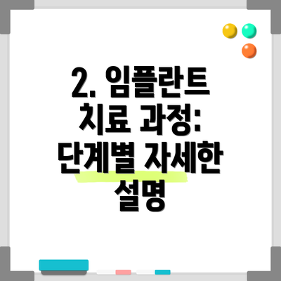 2. 임플란트 치료 과정: 단계별 자세한 설명