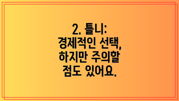 2. 틀니: 경제적인 선택, 하지만 주의할 점도 있어요.