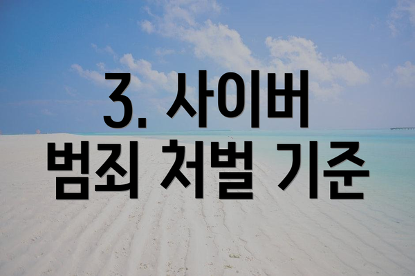 3. 사이버 범죄 처벌 기준