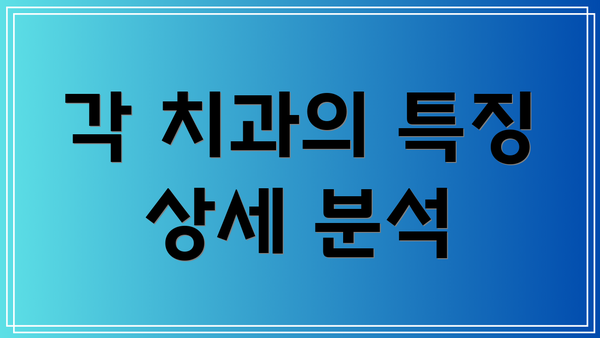 각 치과의 특징 상세 분석