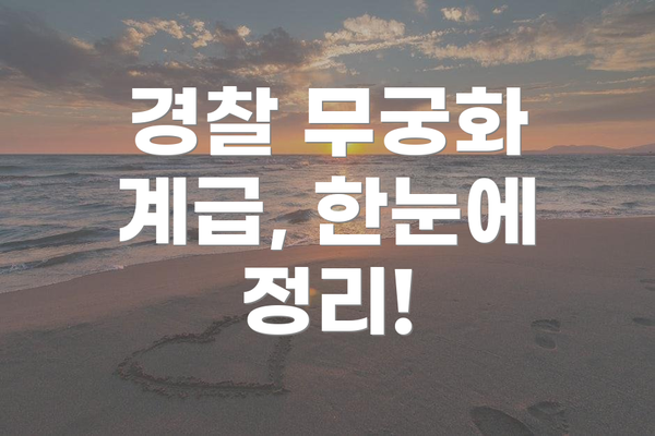 경찰 무궁화 계급, 한눈에 정리!