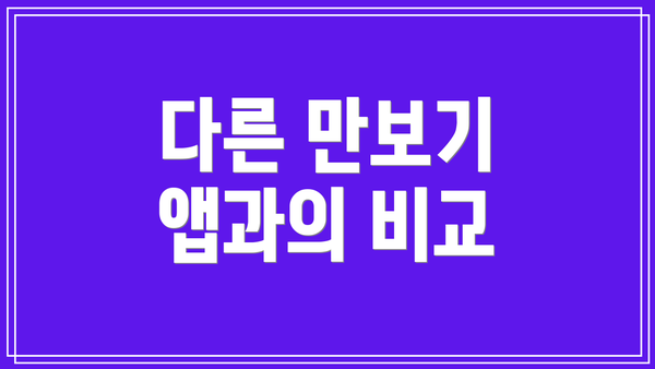 다른 만보기 앱과의 비교