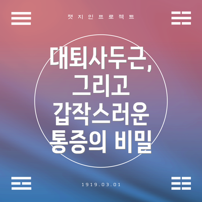 대퇴사두근, 그리고 갑작스러운 통증의 비밀