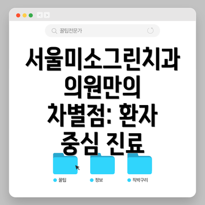 서울미소그린치과의원만의 차별점: 환자 중심 진료