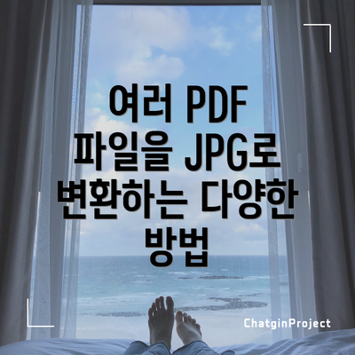여러 PDF 파일을 JPG로 변환하는 다양한 방법