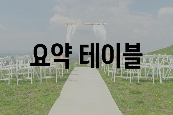요약 테이블