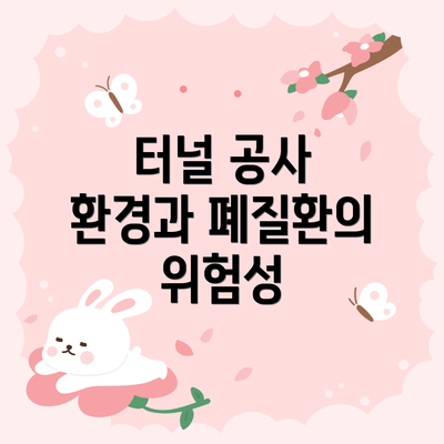 터널 공사 환경과 폐질환의 위험성