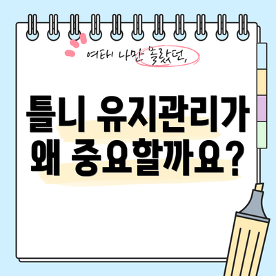 틀니 유지관리가 왜 중요할까요?