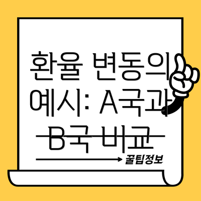 환율 변동의 예시: A국과 B국 비교