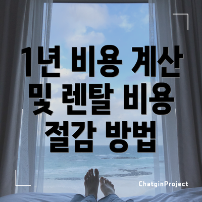 1년 비용 계산 및 렌탈 비용 절감 방법