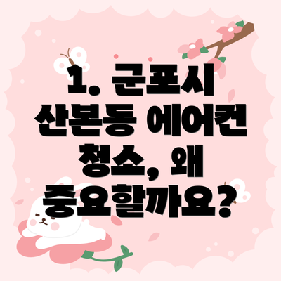 1. 군포시 산본동 에어컨 청소, 왜 중요할까요?