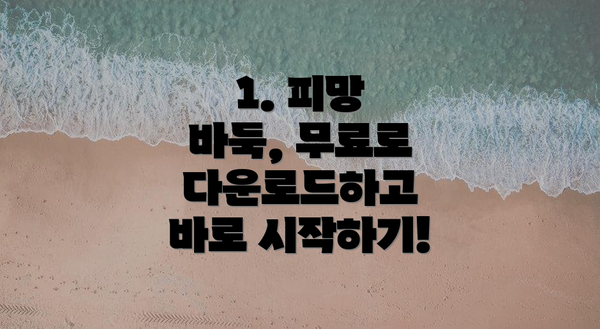 1. 피망 바둑, 무료로 다운로드하고 바로 시작하기!