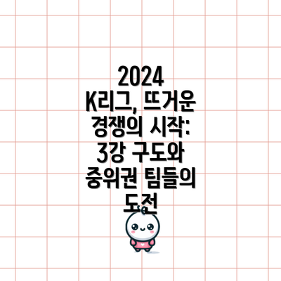 2024 K리그, 뜨거운 경쟁의 시작: 3강 구도와 중위권 팀들의 도전