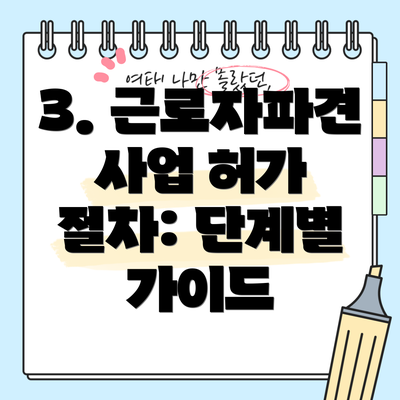 3. 근로자파견 사업 허가 절차: 단계별 가이드