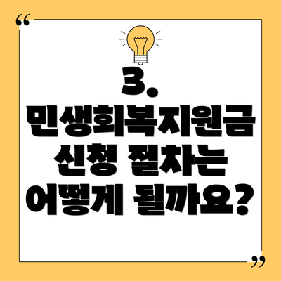 3. 민생회복지원금 신청 절차는 어떻게 될까요?
