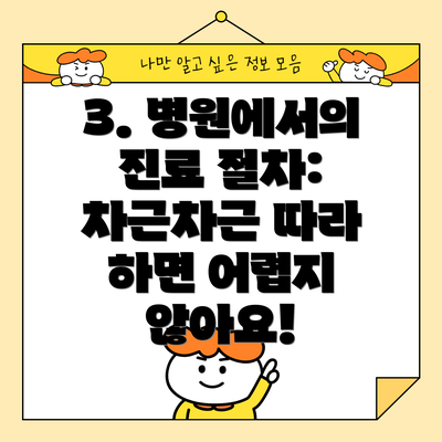 3. 병원에서의 진료 절차: 차근차근 따라 하면 어렵지 않아요!
