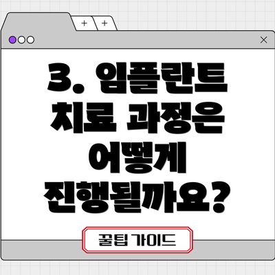 3. 임플란트 치료 과정은 어떻게 진행될까요?