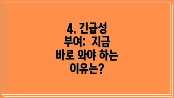 4. 긴급성 부여:  지금 바로 와야 하는 이유는?